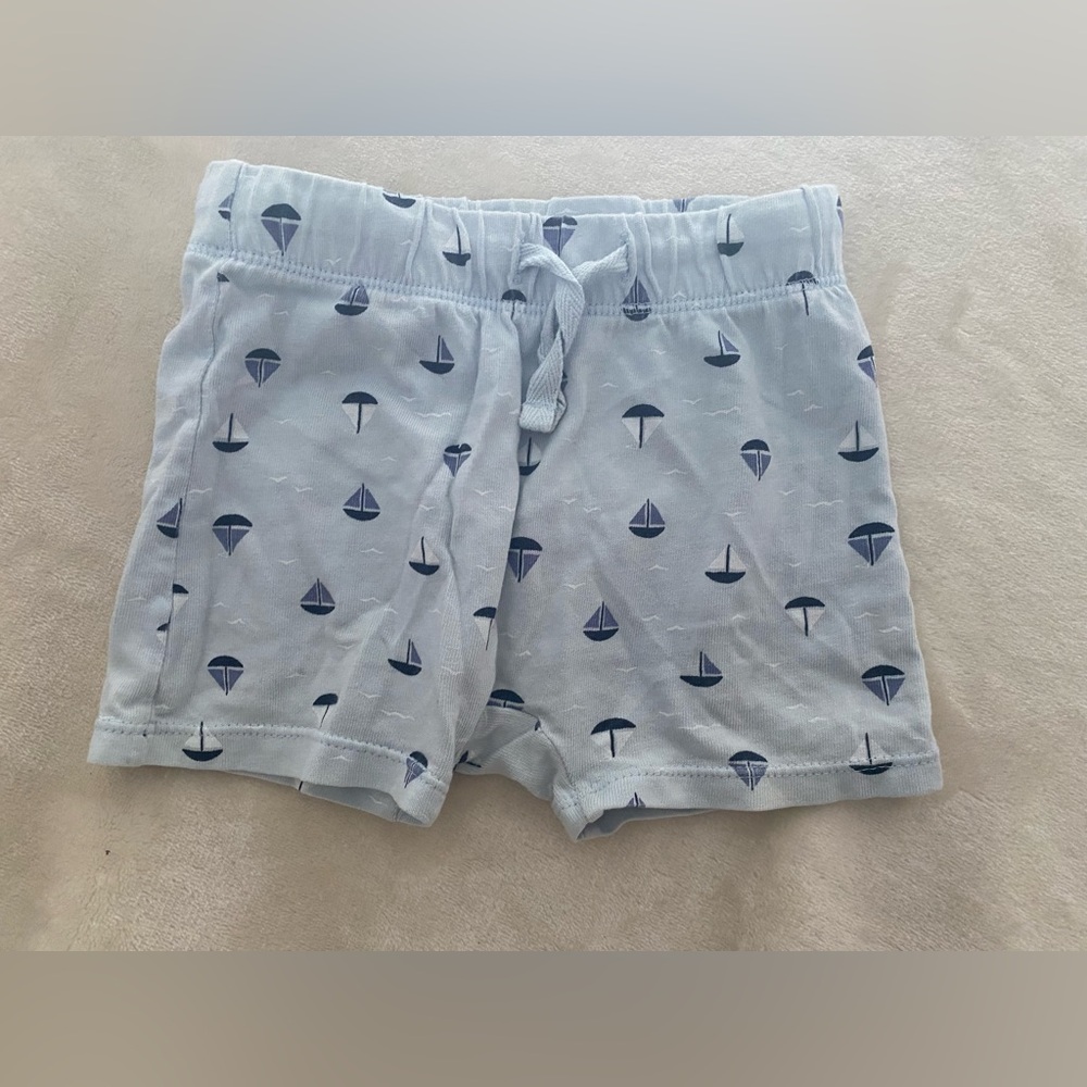 ⚓️ H&M Baby | Nautical Sailboat Jersey Shorts | Soft Organic Cotton | 4-6Mos